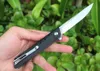 Kampanj FLIPPER Fold Knife 8Cr14Mov Satin Drop Point Blad Black G10 Rostfritt stålhandtag Bollbärande snabböppning EDC Pocket Knives