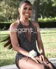 2024 Sparkly African Mermaid Prom Birthday Dresses For Women Luxury Diamond Feather See Through aftonchocke Black Girl