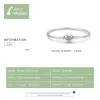 ネックレスBisaer Sterling Sier Heart Shape Clasp Infinity Love Infinite Femme Sier Bracelets for Women Jewelry Pulseira ECB142