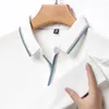 Polos para hombre, Polo con cuello de tijera de verano 2024, camiseta de color brillante, camisa ajustada a la moda de talla grande para hombre, ropa de marca