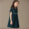 Girl Dresses Spring Summer Children Girls Clothing Short Sleeve Princess Party Cute Kids Baby Cotton Dress