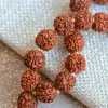 Halskette 108 Rudraksha Perlen Halskette Mala Perlen Halskette Bodhi Halsketten Rudraksha Armband Shiva Tränen Quasten Halsketten Gebet Mala Perle