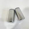 Recyclebaar hoog borosilicaatglas BPA-vrij middennacht metalen spiegel zwart geplateerd 16 OZ bier frisdrankblikje Tumbler Bril met plastic deksels en rietje voor UV DTF-wraps