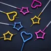 2st Candles Creative Birthday Candles 5-Pointed Star Love Birthday Decoration Candles för Cake Candle Birthday Dessert Table Dressing Up