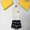 Designer infantil polo conjunto de roupas verão meninos meninas moda casual conjunto infantil de alta qualidade algodão t + shorts conjunto de duas peças tamanho 90cm-150cm b14