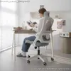 Andra möbler rygg nackstöd justerbar höjd och hemmakontor dator skrivbord lumbal support vadderad vändning armstöd svivel kontorsstol grå q240130