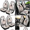 Car Seat Covers Car Seat Ers Ers Coton De Tear Dog Print Set 2 Pc Accessories Er Drop Delivery Mobiles Motorcycles Interior Automobile Dh3Pt