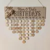Wood Calendar Family and Friend Birthday Special Days Reminder Board Home Hanging Decor Chritsmas Valentine's Day DIY Decoration 240118