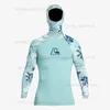 Women's Swimwear SPELISPOS Men Hooded Surfing Suit Diving T-Shirts Tight Long Sleeve Rash Guard Fit UV Protection Beach Tops