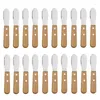 Knives 20Pcs Butter Set Small Sandwich Jam Spreader Knife Cute Kids Cutlery Stainless Steel With Wood Handle