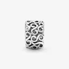 100% 925 Sterling Silver Swirl Clip Charms Fit Original Bracelet à breloques européen Mode Femmes Bijoux de fiançailles de mariage Accessori213U