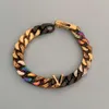 Colar cubano designer pulseira de ouro masculino e feminino pulseira letra L luxo de alta qualidade jóias de moda personalizada moda masculina caixa de presente pulseira pulseira