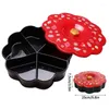 Plates Chinese Spring Festival Candy Storage Box 2024 Year Organizer With Cover Fruit Nuts Tray Desktop Decor