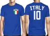 Męskie koszulki Nowa letnia koszulka w stylu letnim Mężczyzn T-shirt Hipster Włochy piłka nożna sporter crest country burk t koszule