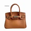 Women Handbag BK spring and summer new mini top layer cowhide pattern Bag Fashion Single Shoulder Messenger portable women's bag trend