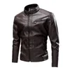 Мужские куртки, кожаная куртка 2024, осенне-зимняя повседневная тонкая винтажная мотоциклетная байкерская куртка, дизайн мужской одежды, модная мужская искусственная кожа