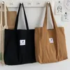 New Retro Women's Shoulder Bags Simple Solid Color Small Fresh Canvas Bag Literary Women Buckle Tote Bag Large Capacity Handb217i