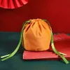 Pochette de citrouille avec ficelle, cadeau de fête de bonbons d'halloween, panier de bonbons ou de friandises, sac de rangement de biscuits, décoration de Festival F019