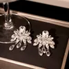 Dangle Oorbellen 2024 Eersteklas Unieke Creatieve Kristallen Kwastje Zilveren Naald Voor Dame