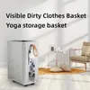 Sichtbarer schmutziger Wäschekorb, Kleidungsaufbewahrungstasche, Yoga-Aufbewahrungskorb, Haushaltsklassifizierungsbox, faltbarer Wäschekorb 240118