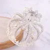 Jewelry FORSEVEN Shining Crystal Simulated Pearls Tiaras Crowns Headbands Princess Diadem Bride Noiva Wedding Party Decorative Jewelry
