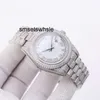 Designer horloges diamant horloge mode automatisch roestvrijstalen band saffier spiegel waterdicht ontwerp cadeau voor mannen