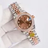 Fashion Diamond Ladies Watchs Full Automatic Mechanical Watches 31 mm 28 mm STRAPE D'ACIER SUPPORT