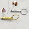 Kettenprojektion Foto Bar Keychain benutzerdefinierte Persönlichkeit Drive Safe Keyring benutzerdefinierte Namen Textgeschenk für Männer und Frauen Schmuck 2022