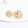 Stud Earrings (7739) 2PCS Length 37.5MM 24K Gold Color Brass Ball Shape High Quality Diy Jewelry Findings Accessories Wholesales
