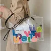 Summer Transparent Jelly Bag damski duża pojemność Nowa moda niszowa nisza jedno ramię na parze wypchana bułka