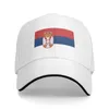 Bollkåpor Anpassad flagga av Serbia Baseball Cap Women Män andas Dad Hat Sports