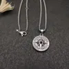 gratis verzending Designer dy luxe Sieraden David Yuman Ketting Hoge Versie Kompas Zwarte Diamanten Ketting Ketting met een dikte van 3 mm Lengte van 505 cm Lengte van 605c