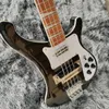 Rick 4003 Backer guitare basse couleur noire matériel chromé guitare électrique de haute qualité