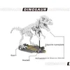 Kits de construction de modèles Dinosaur Toy Jurassic World Party Kit de squelette lumineux Construire Bloc Décoration Petite particule Lepin Noël Fo Dhejc