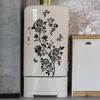 Wallpapers 30 60cm Plant Black Flower Butterfly Wall Sticker Living Room Bedroom Fridge Kitchen Restaurant Decorative Mural