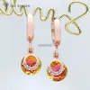 Stud S Z DESIGN New Elegant Colorful Round Crystal Dangle Earrings Cubic Zirconia Eardrop For Women Wedding Luxury Fine Jewelry Gift YQ240129