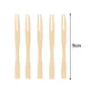 Forks 100 Pieces Fruit Fork Bamboo Salad Dessert Cake Cheese Tableware Accessories