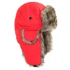 Береты, модная русская шапка-ловушка-бомбер, теплые солдатские ушанки, зимние лыжные однотонные пушистые шапки с защитой из искусственного меха