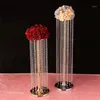 Dekoracja imprezowa kryształowe stojaki na kwiat akrylowy żyrandol Waszy