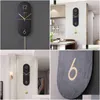 Wall Clocks Battery Bedroom Big Black Numbers Pendum Minimalist Design Horloge Murale House Accessories Oc50Gz H1230 Drop Delivery H Dhdrg