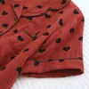 Conjunto de pijama de malha Trendyol com padrão de coração TMSS21PT1200 220511