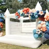 Atividades ao ar livre 13x13ft 4x4m comercial bouncer inflável casamento bouncy castelo branco saltar casa para festa de aniversário