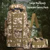 Borse da escursionismo 100L Zaino da campeggio grande da escursionismo Sistema Molle Tessuto Oxford Borsa di stoccaggio impermeabile Zaino tattico da uomo multifunzione militare YQ240129