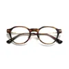 Optiska glasögon för män Kvinnor Retro Designer NPM141 Fashion Titanium Glasses Frame Detaljerad elasticitet Rund stil Anti-Blue Light Lens Plate with Box