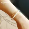 Bangles Glseevo Natural Freshwater White Pearl -armband Woman Meerlagige ketting Bracelet Bracelet Boheemse sieraden Handmade GB0224