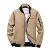 2024New Style PRY Mens Designer Jacket Coupplesファッションクラシックトレンドジッパー長袖スリムフィットコートトップスポーツ薄いパーカーコートトライアングルエポレット