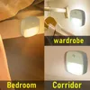 Luci notturne LDHLM Sensore di movimento Luce LED AAA Alimentato a batteria Camera da letto Parete Scala Armadio Corridoio Lampada a induzione del corpo