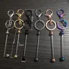 Nyckelringar EST 10st/Bag Zinc Eloy Beads Key Chain (Fit 2,0 mm hålstorlek)