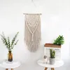 Nuevo arte de pared de macramé anudado a mano, tapiz colgante de pared de algodón hecho a mano con telas de encaje, decoración de boda Bohemia 231B