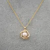 Perle naturelle 18 K or Rose collier de mode bijoux bijoux en or colliers pour femmes cadeau fin bijoux 240119